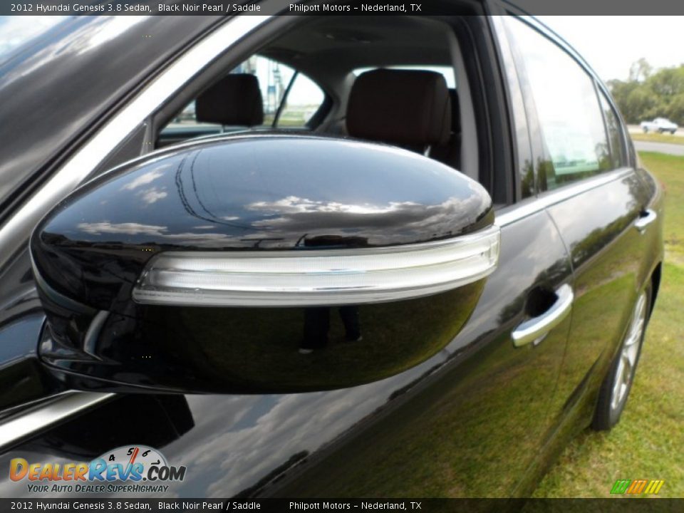 2012 Hyundai Genesis 3.8 Sedan Black Noir Pearl / Saddle Photo #12