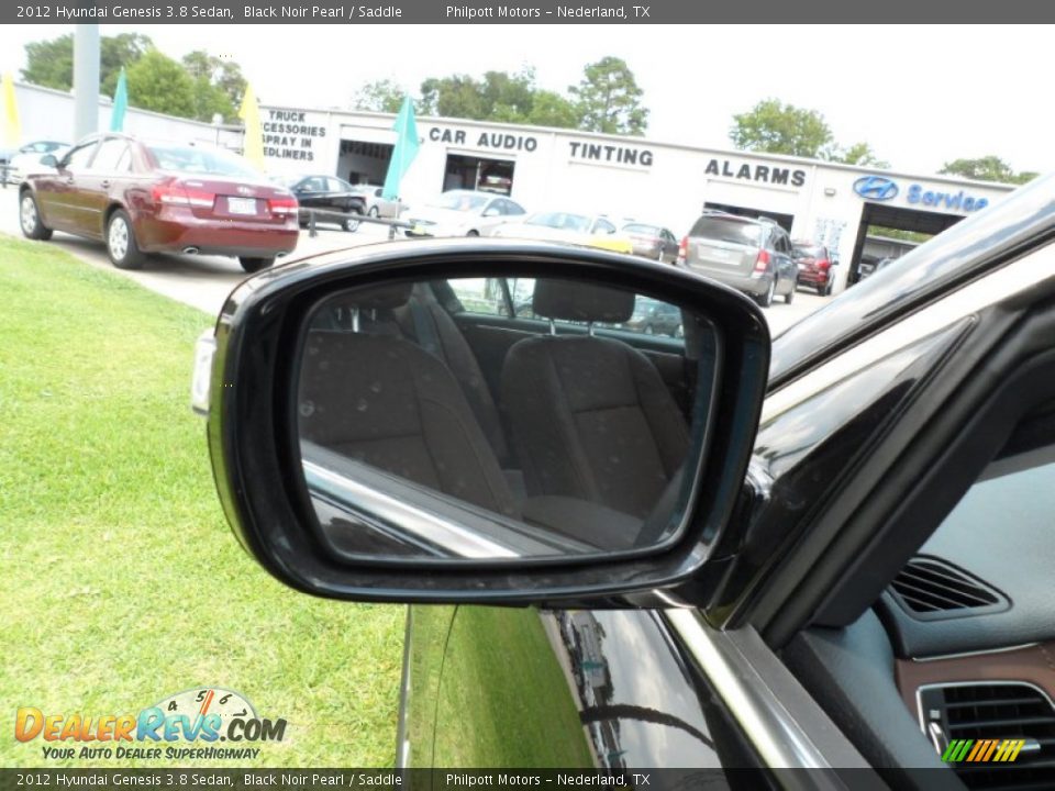 2012 Hyundai Genesis 3.8 Sedan Black Noir Pearl / Saddle Photo #13