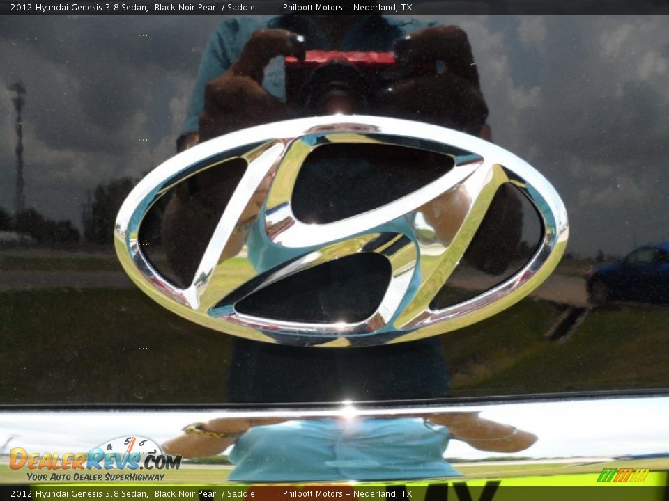 2012 Hyundai Genesis 3.8 Sedan Black Noir Pearl / Saddle Photo #15