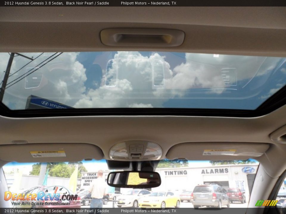2012 Hyundai Genesis 3.8 Sedan Black Noir Pearl / Saddle Photo #27