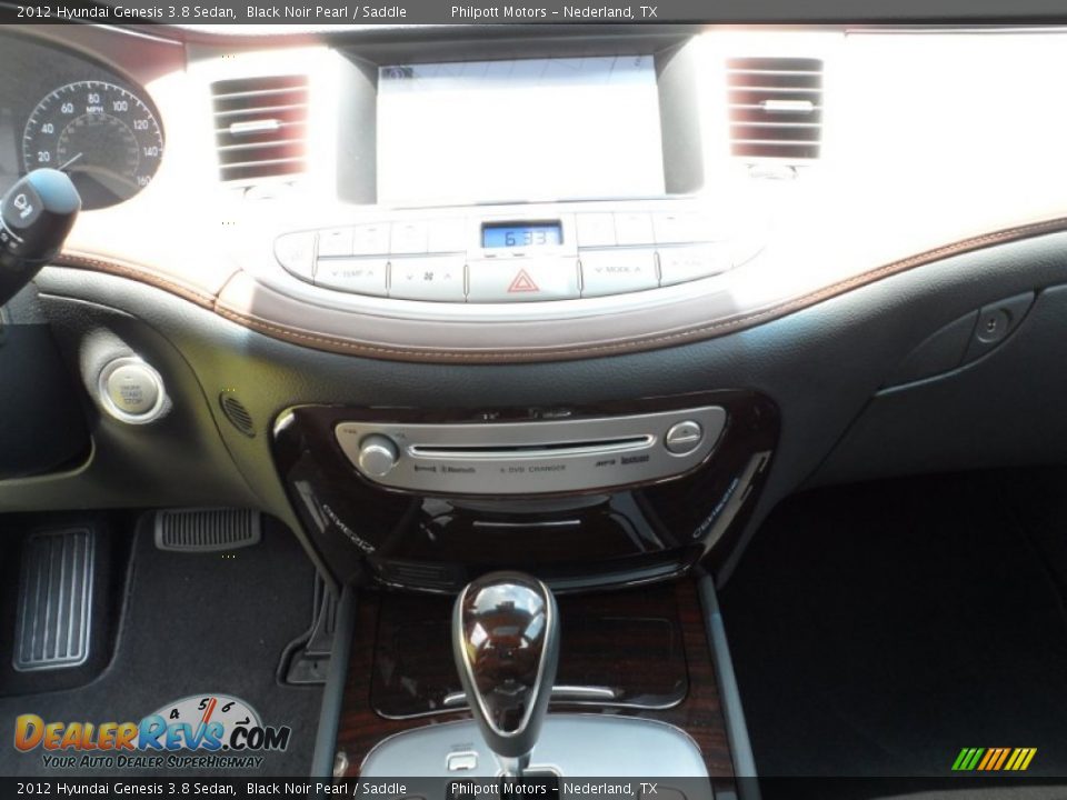2012 Hyundai Genesis 3.8 Sedan Black Noir Pearl / Saddle Photo #29