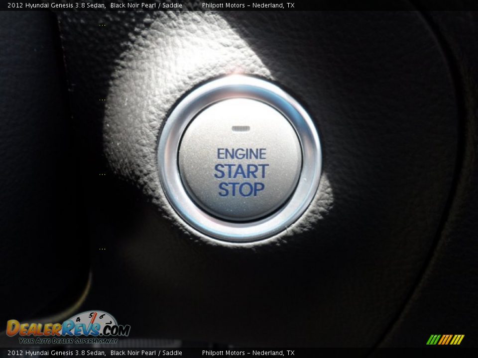 2012 Hyundai Genesis 3.8 Sedan Black Noir Pearl / Saddle Photo #34