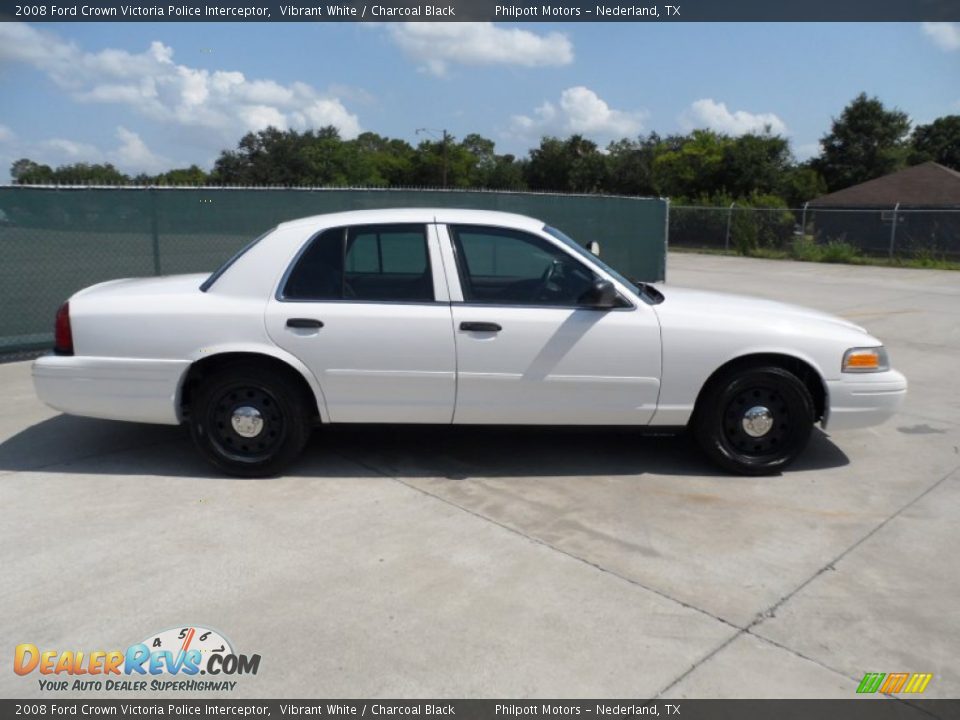 Vibrant White 2008 Ford Crown Victoria Police Interceptor Photo #2