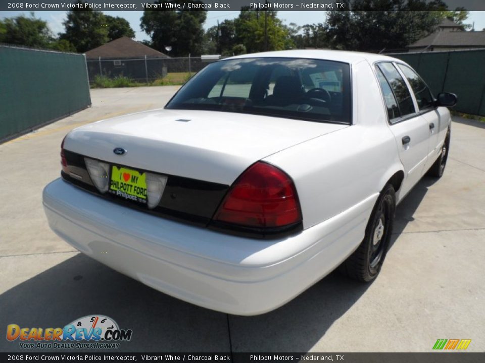 2008 Ford Crown Victoria Police Interceptor Vibrant White / Charcoal Black Photo #3