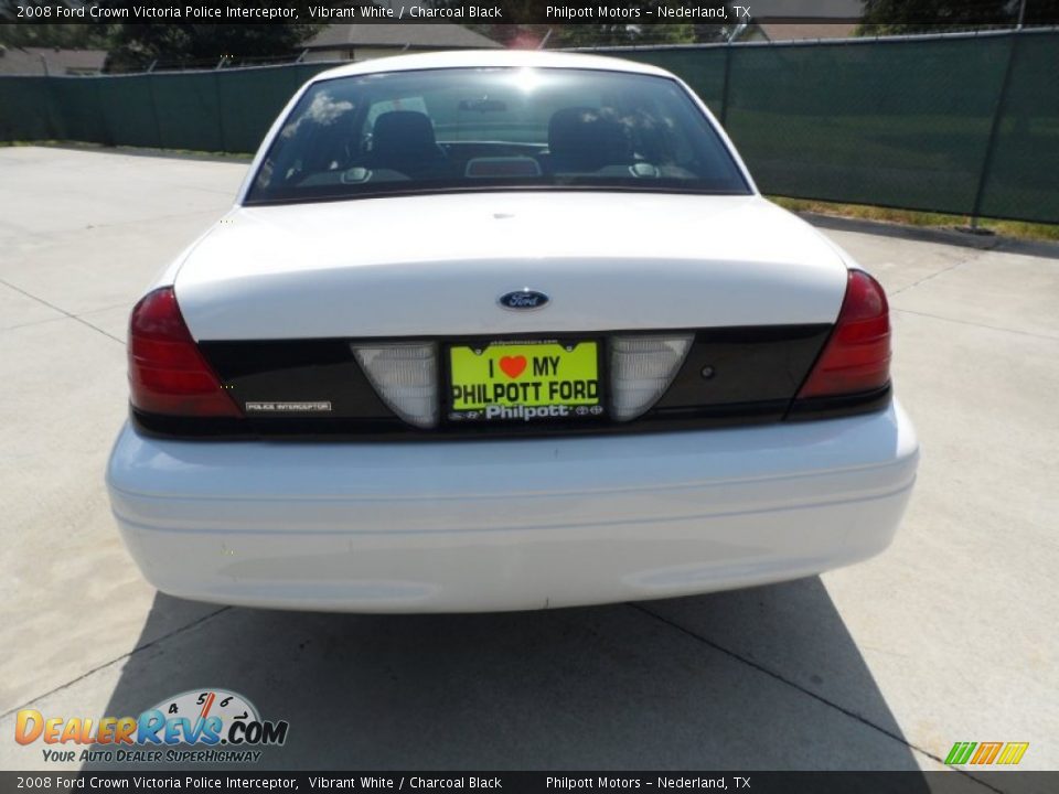 2008 Ford Crown Victoria Police Interceptor Vibrant White / Charcoal Black Photo #4