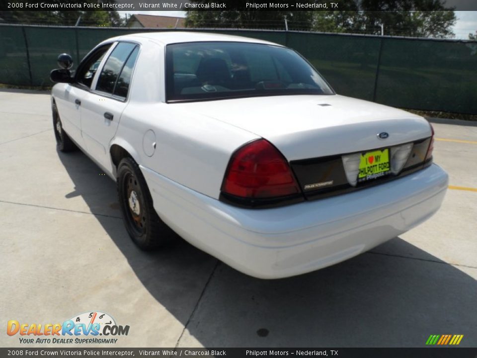 2008 Ford Crown Victoria Police Interceptor Vibrant White / Charcoal Black Photo #5