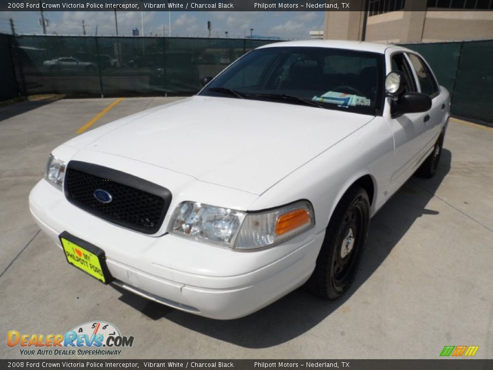 2008 Ford Crown Victoria Police Interceptor Vibrant White / Charcoal Black Photo #7