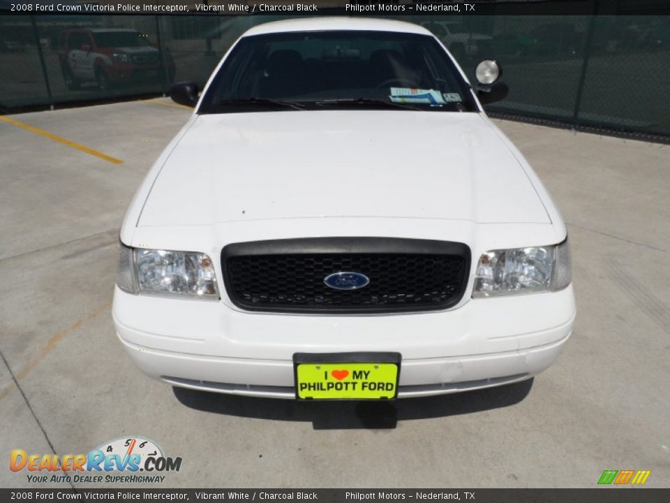 2008 Ford Crown Victoria Police Interceptor Vibrant White / Charcoal Black Photo #8