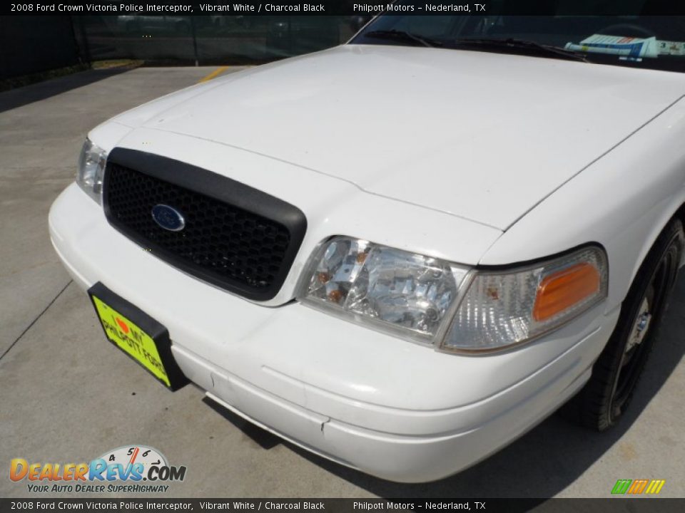 2008 Ford Crown Victoria Police Interceptor Vibrant White / Charcoal Black Photo #12