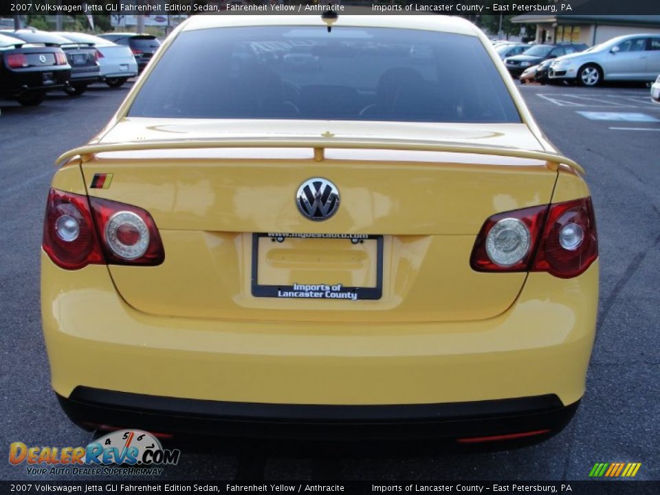 2007 Volkswagen Jetta GLI Fahrenheit Edition Sedan Fahrenheit Yellow / Anthracite Photo #5