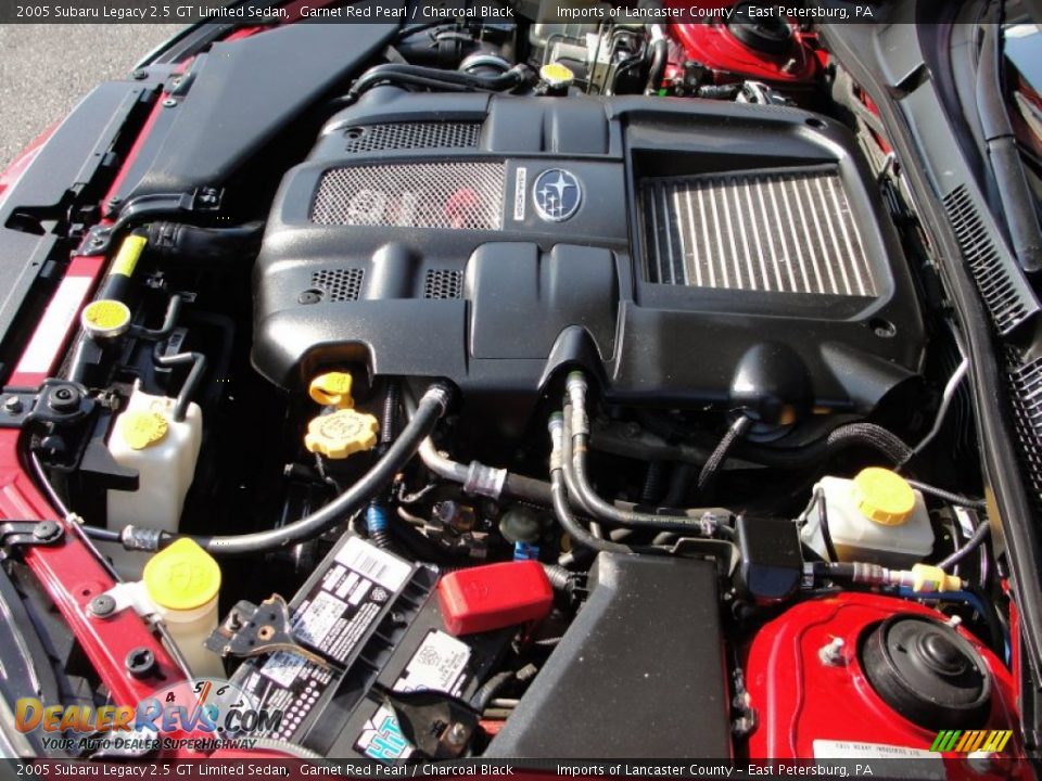 2005 Subaru Legacy 2.5 GT Limited Sedan Garnet Red Pearl / Charcoal Black Photo #10