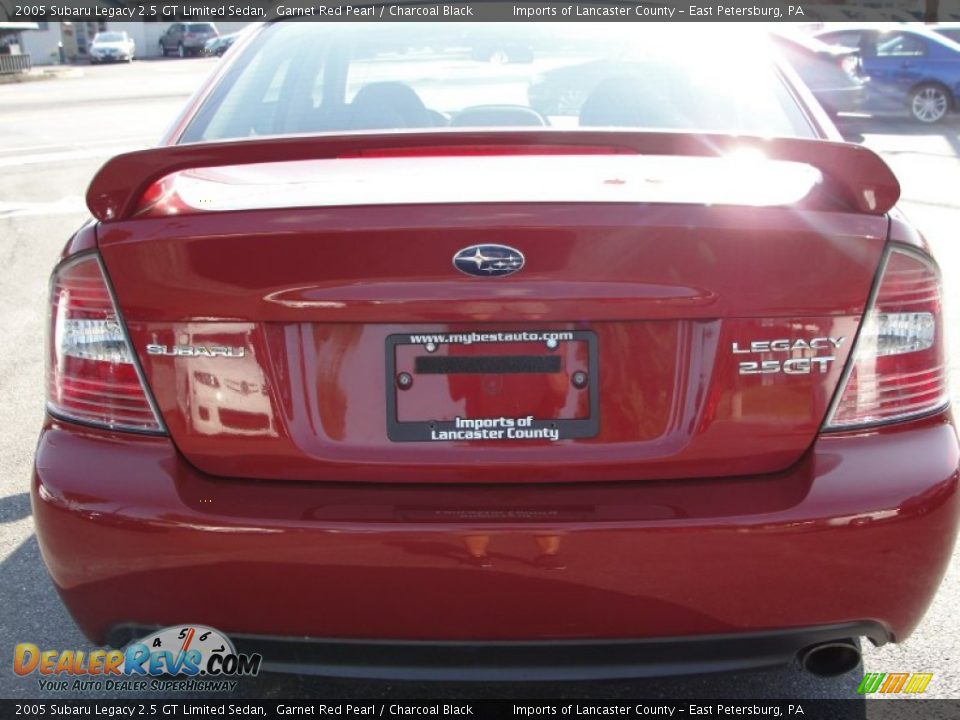 2005 Subaru Legacy 2.5 GT Limited Sedan Garnet Red Pearl / Charcoal Black Photo #17