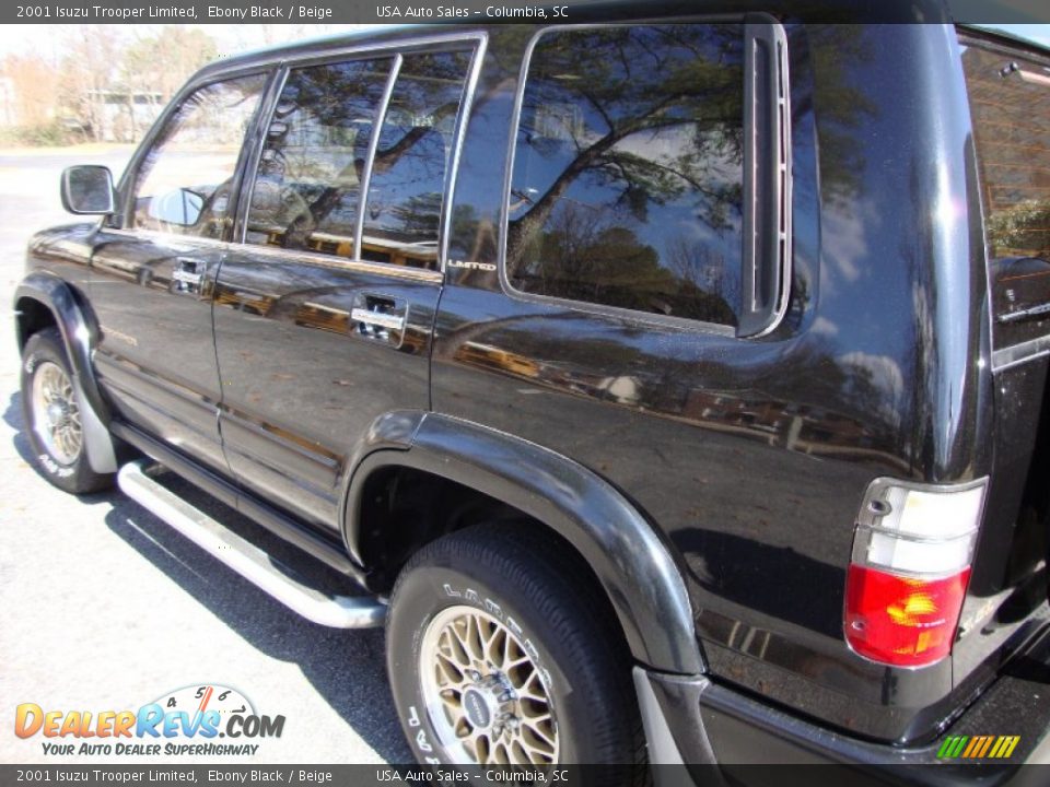 2001 Isuzu Trooper Limited Ebony Black / Beige Photo #3