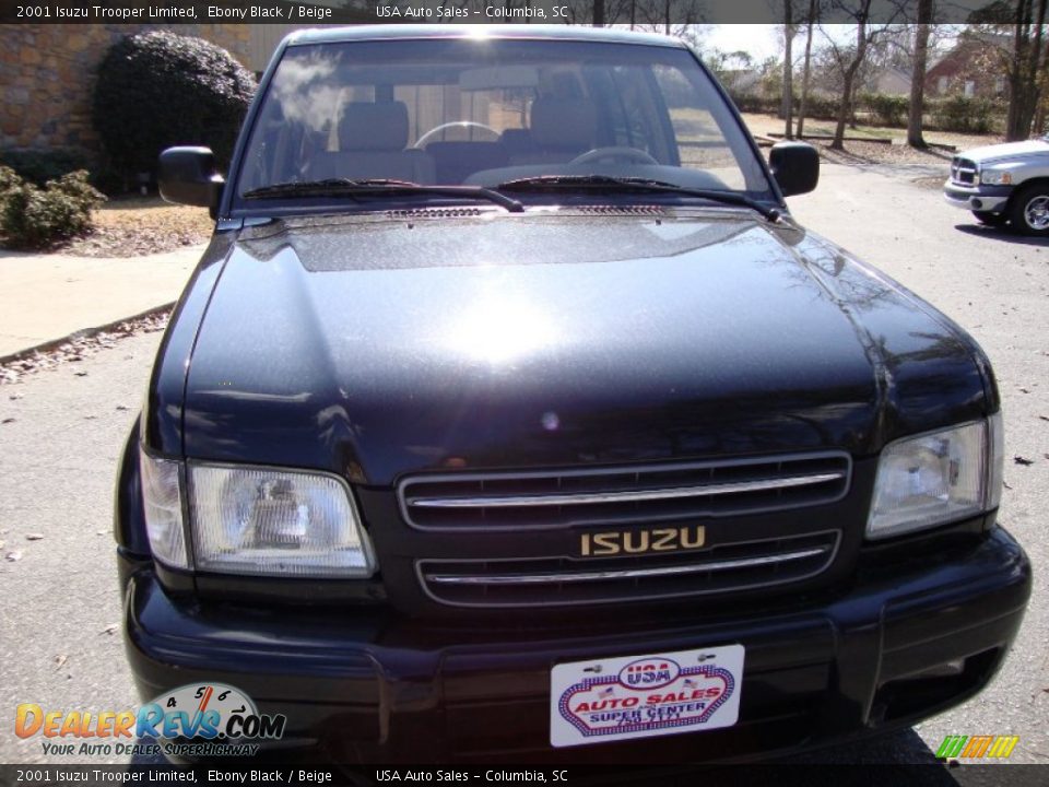 2001 Isuzu Trooper Limited Ebony Black / Beige Photo #7