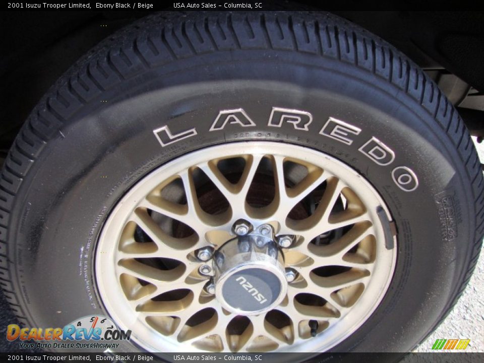 2001 Isuzu Trooper Limited Ebony Black / Beige Photo #12
