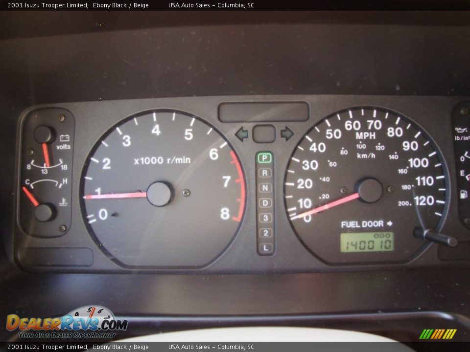 2001 Isuzu Trooper Limited Ebony Black / Beige Photo #20