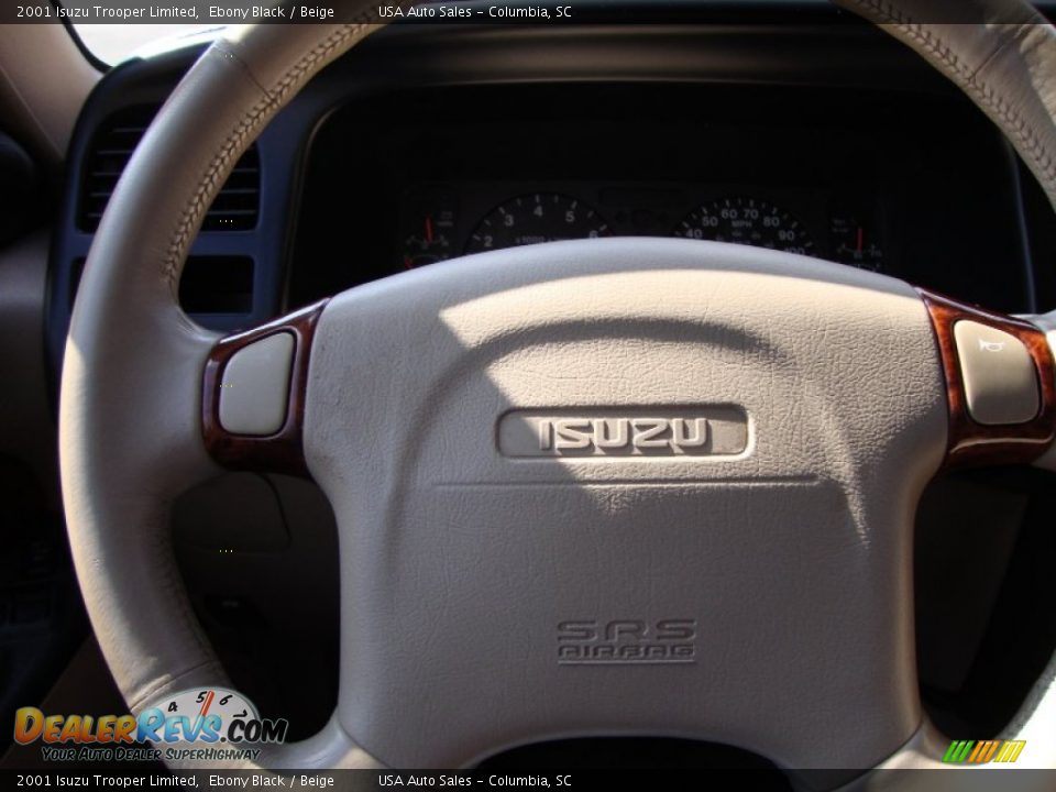 2001 Isuzu Trooper Limited Ebony Black / Beige Photo #21