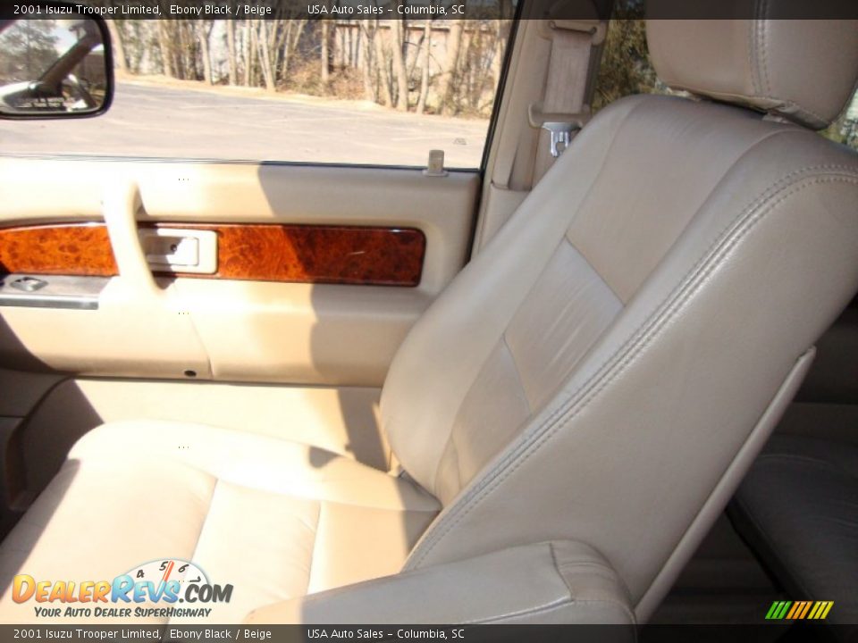 2001 Isuzu Trooper Limited Ebony Black / Beige Photo #27