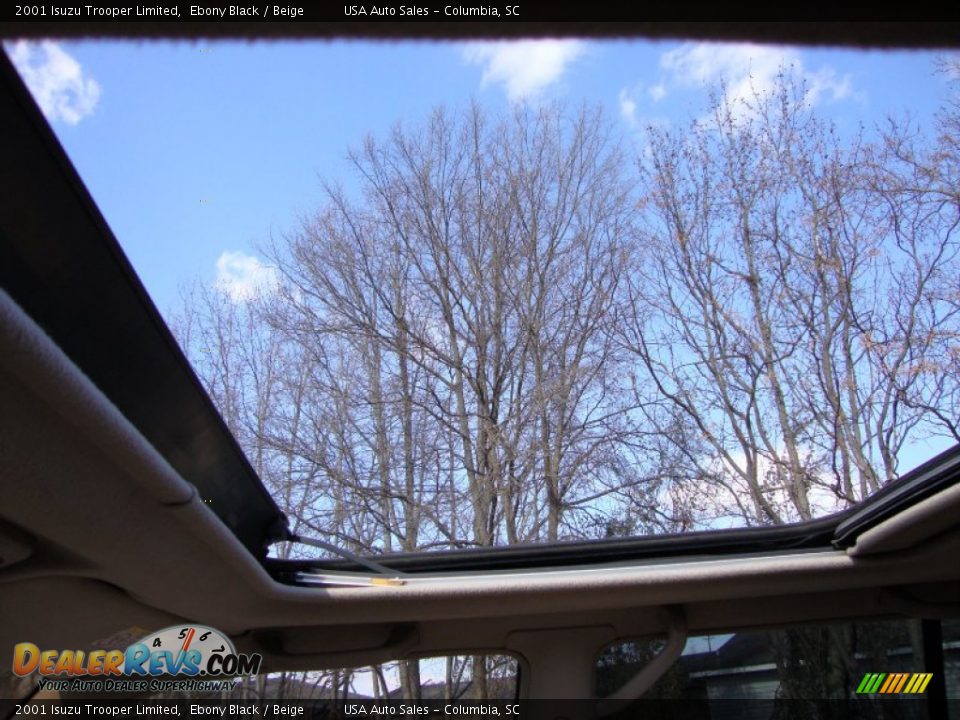 2001 Isuzu Trooper Limited Ebony Black / Beige Photo #32