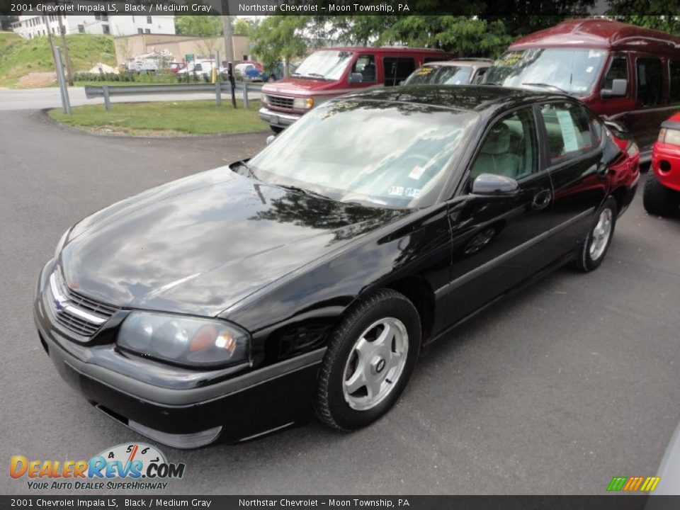 2001 Chevrolet Impala LS Black / Medium Gray Photo #3