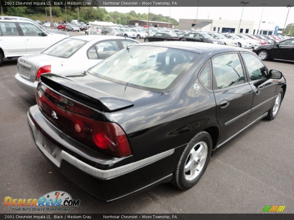 2001 Chevrolet Impala LS Black / Medium Gray Photo #4