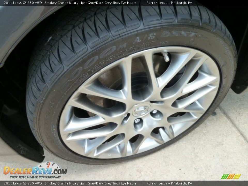 2011 Lexus GS 350 AWD Smokey Granite Mica / Light Gray/Dark Grey Birds Eye Maple Photo #9