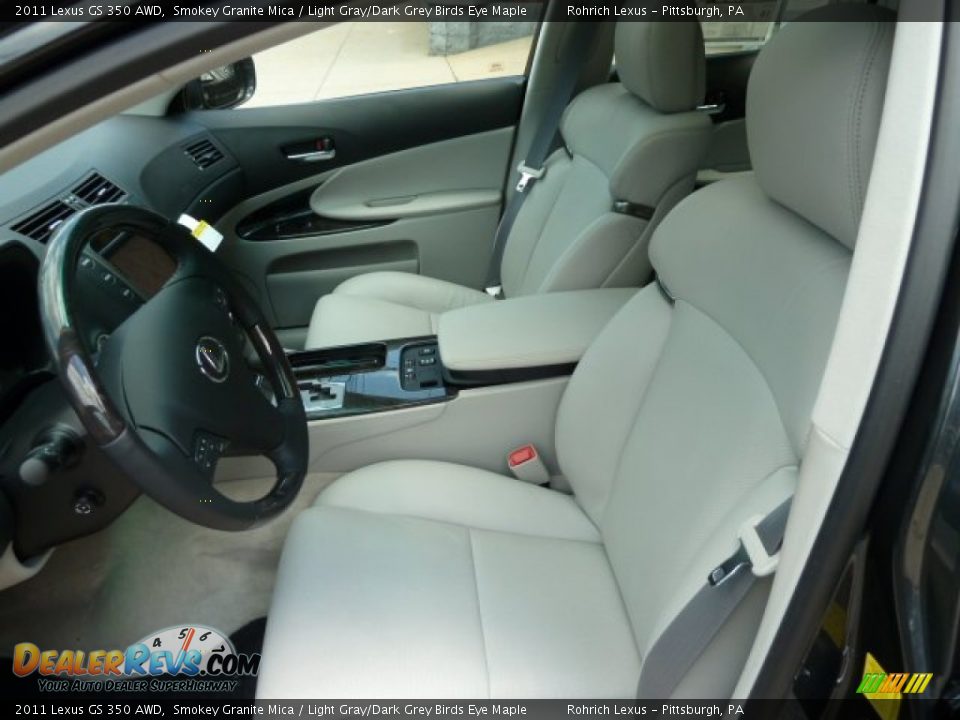 Light Gray/Dark Grey Birds Eye Maple Interior - 2011 Lexus GS 350 AWD Photo #10