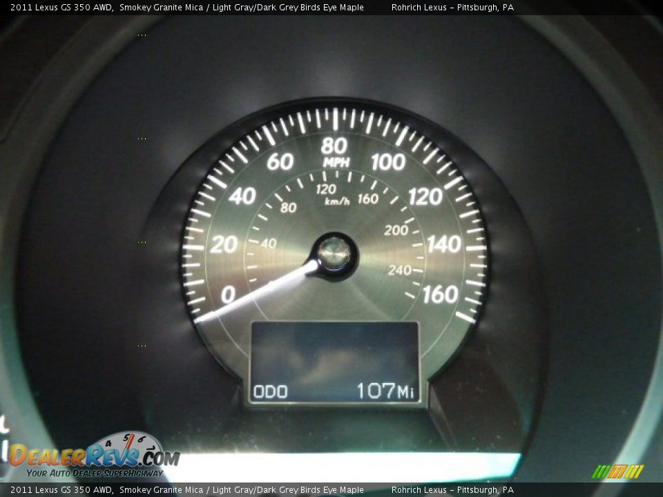 2011 Lexus GS 350 AWD Smokey Granite Mica / Light Gray/Dark Grey Birds Eye Maple Photo #20