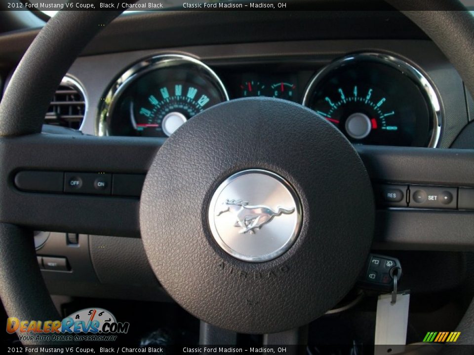 2012 Ford Mustang V6 Coupe Black / Charcoal Black Photo #12