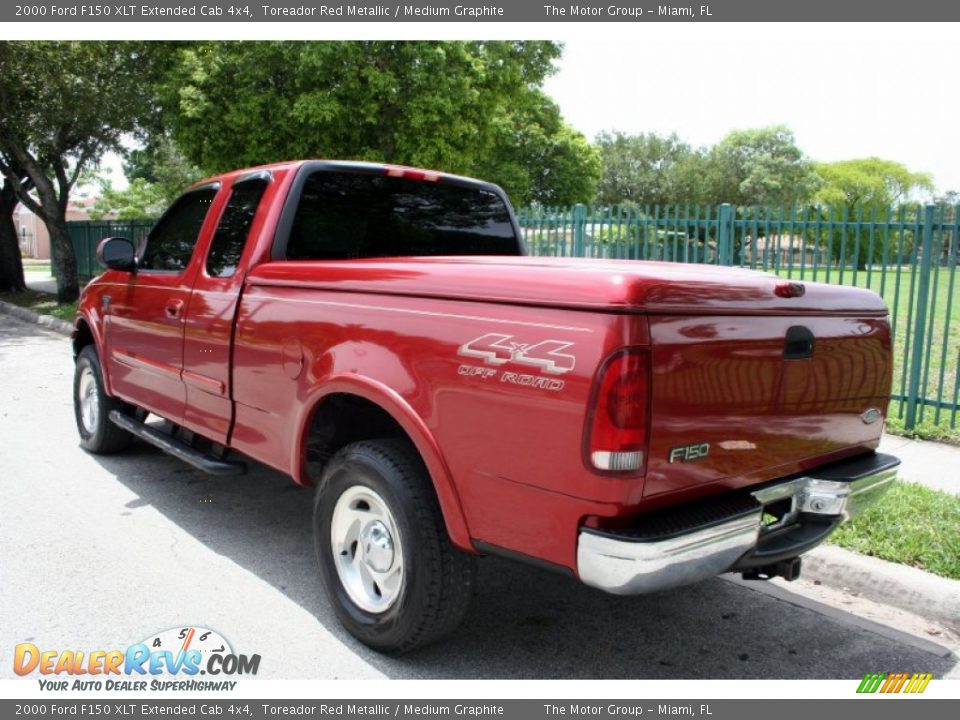 2000 Ford F150 XLT Extended Cab 4x4 Toreador Red Metallic / Medium Graphite Photo #7