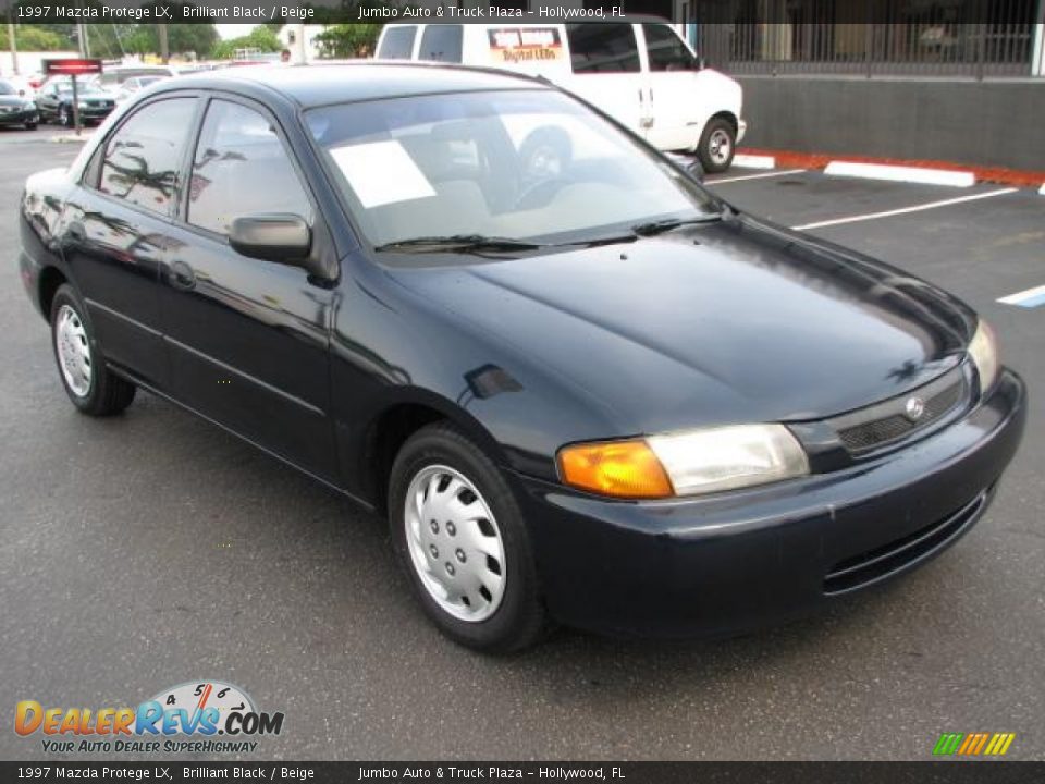 1997 Mazda Protege LX Brilliant Black / Beige Photo #1