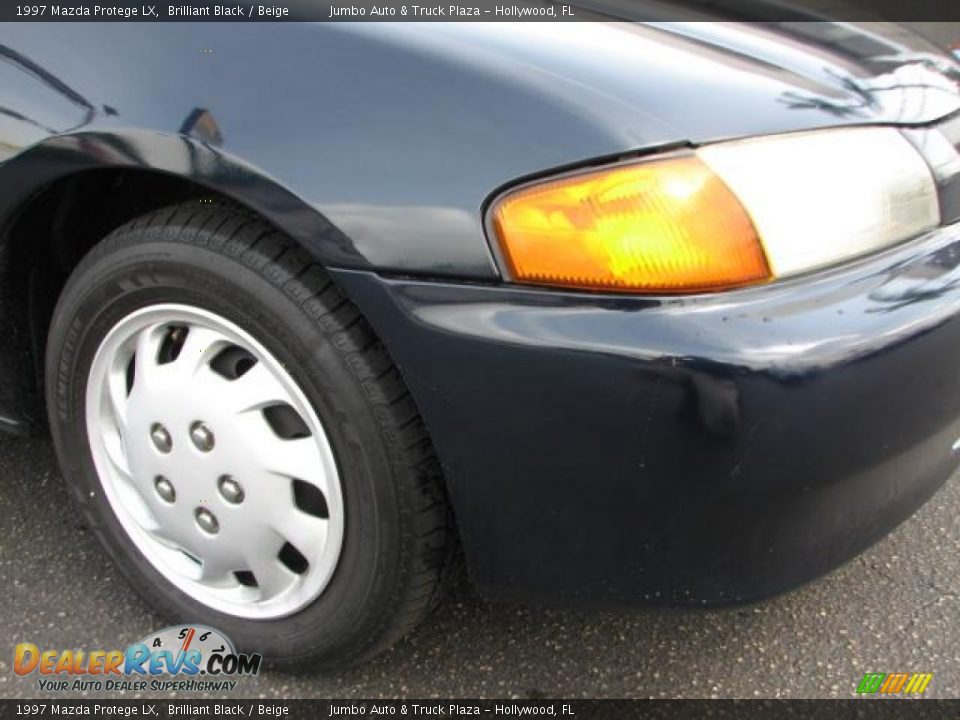 1997 Mazda Protege LX Brilliant Black / Beige Photo #2