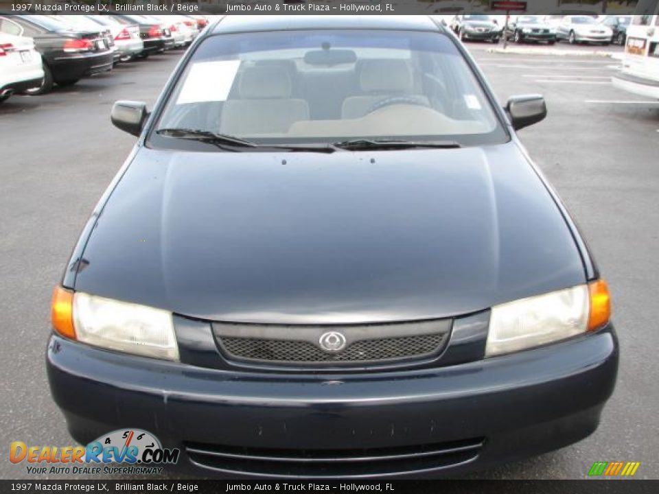 1997 Mazda Protege LX Brilliant Black / Beige Photo #3