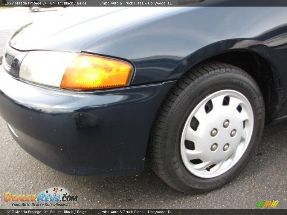 1997 Mazda Protege LX Brilliant Black / Beige Photo #4