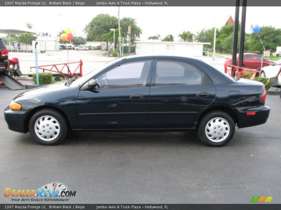 1997 Mazda Protege LX Brilliant Black / Beige Photo #6