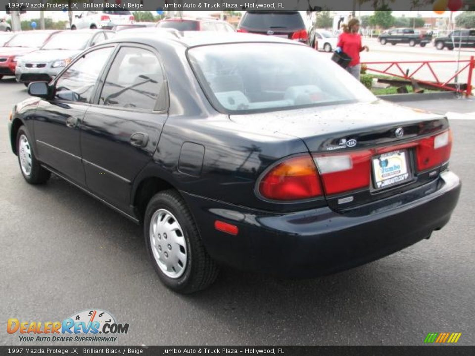 1997 Mazda Protege LX Brilliant Black / Beige Photo #7