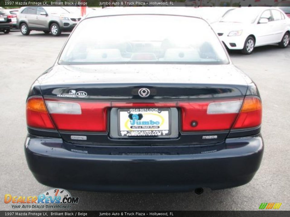 1997 Mazda Protege LX Brilliant Black / Beige Photo #8