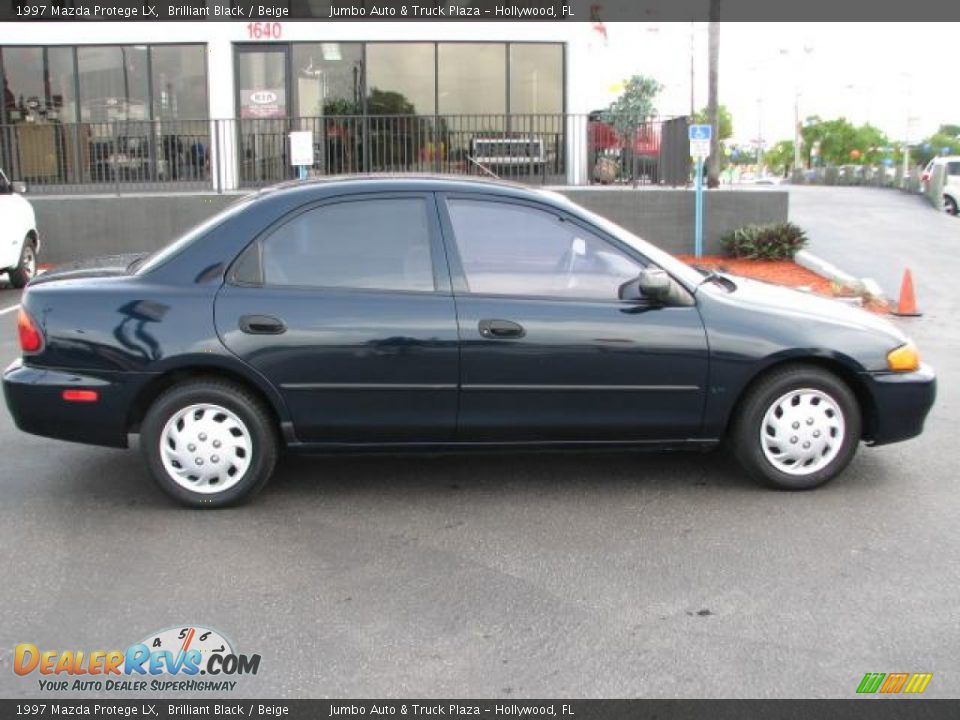 1997 Mazda Protege LX Brilliant Black / Beige Photo #10