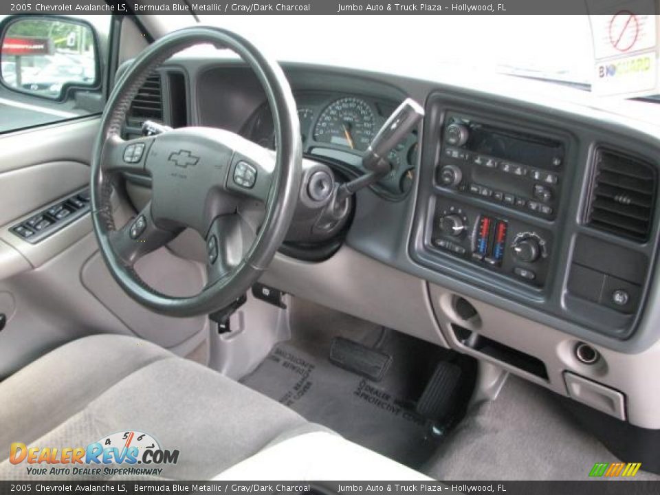 2005 Chevrolet Avalanche LS Bermuda Blue Metallic / Gray/Dark Charcoal Photo #17