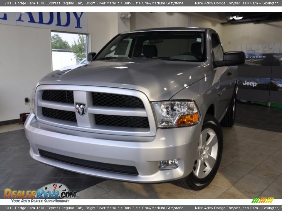 2011 Dodge Ram 1500 Express Regular Cab Bright Silver Metallic / Dark Slate Gray/Medium Graystone Photo #2