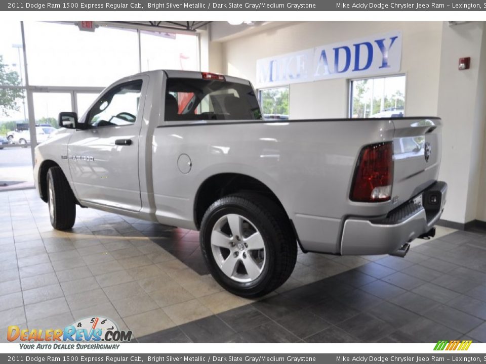 2011 Dodge Ram 1500 Express Regular Cab Bright Silver Metallic / Dark Slate Gray/Medium Graystone Photo #8