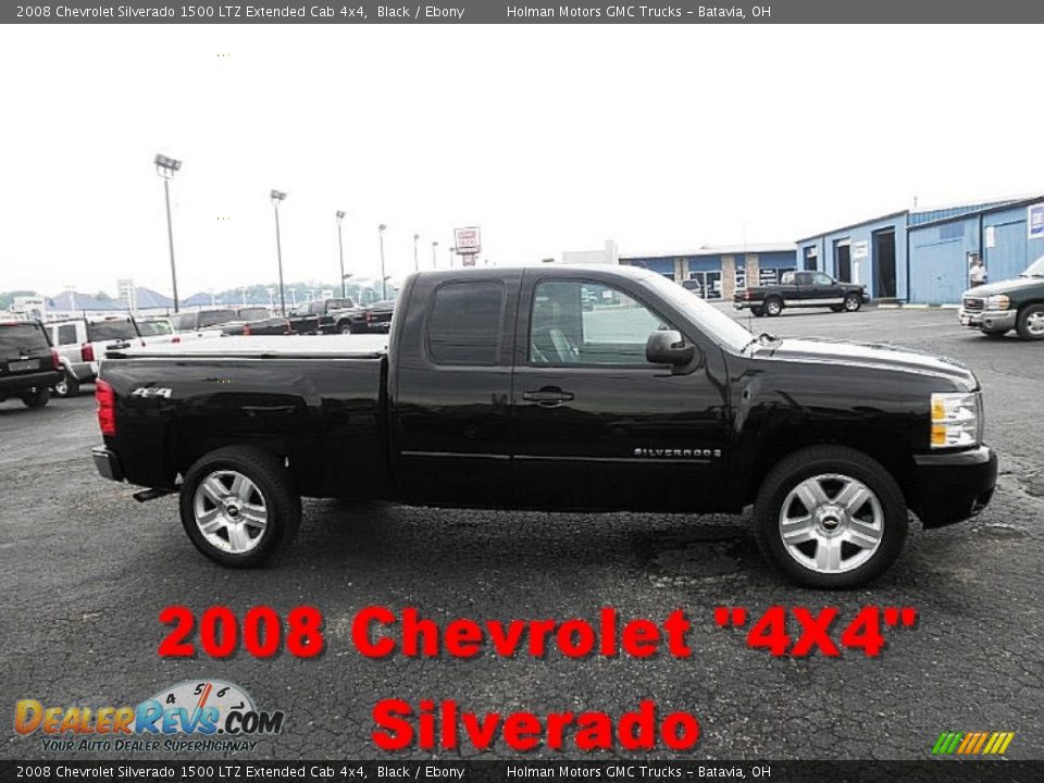 2008 Chevrolet Silverado 1500 LTZ Extended Cab 4x4 Black / Ebony Photo #1