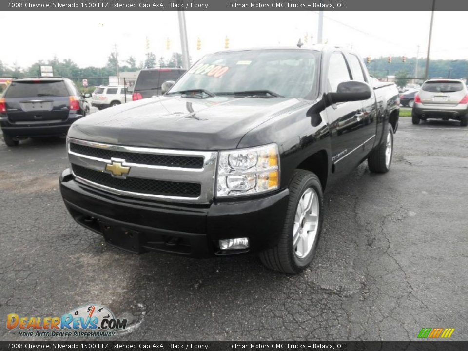 2008 Chevrolet Silverado 1500 LTZ Extended Cab 4x4 Black / Ebony Photo #3