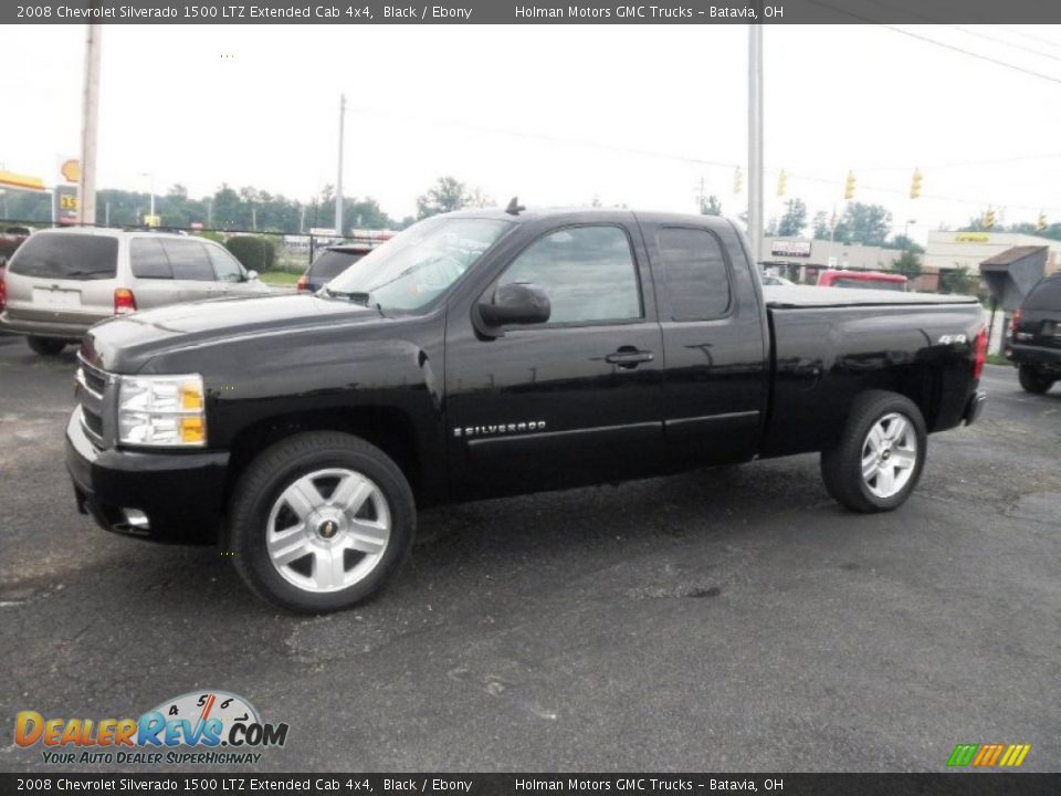 2008 Chevrolet Silverado 1500 LTZ Extended Cab 4x4 Black / Ebony Photo #4