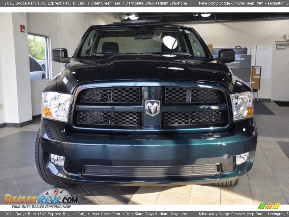 2011 Dodge Ram 1500 Express Regular Cab Hunter Green Pearl / Dark Slate Gray/Medium Graystone Photo #2