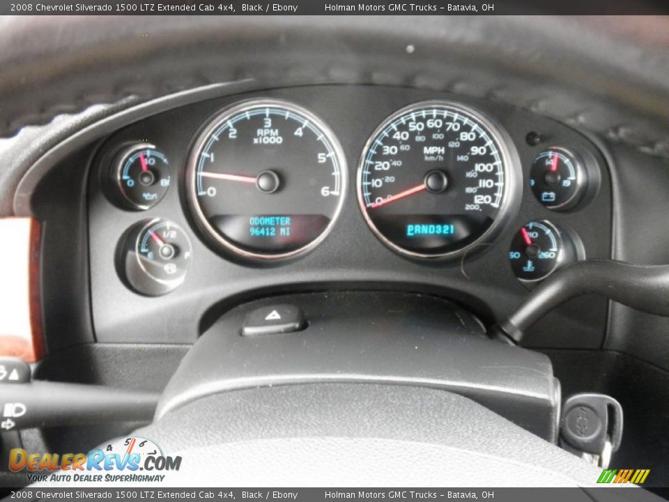 2008 Chevrolet Silverado 1500 LTZ Extended Cab 4x4 Gauges Photo #10