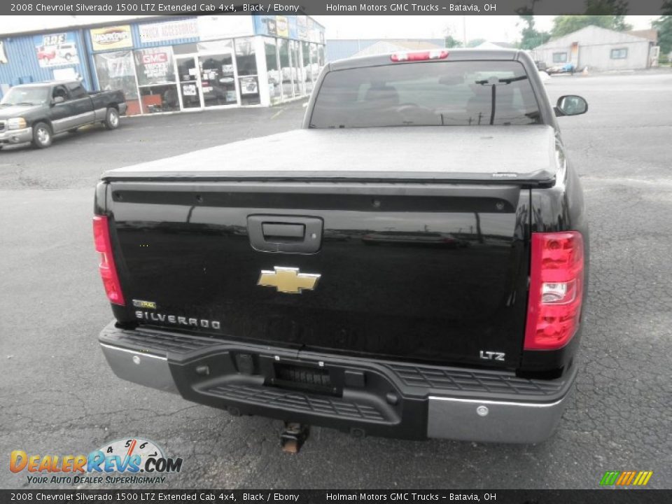 2008 Chevrolet Silverado 1500 LTZ Extended Cab 4x4 Black / Ebony Photo #18