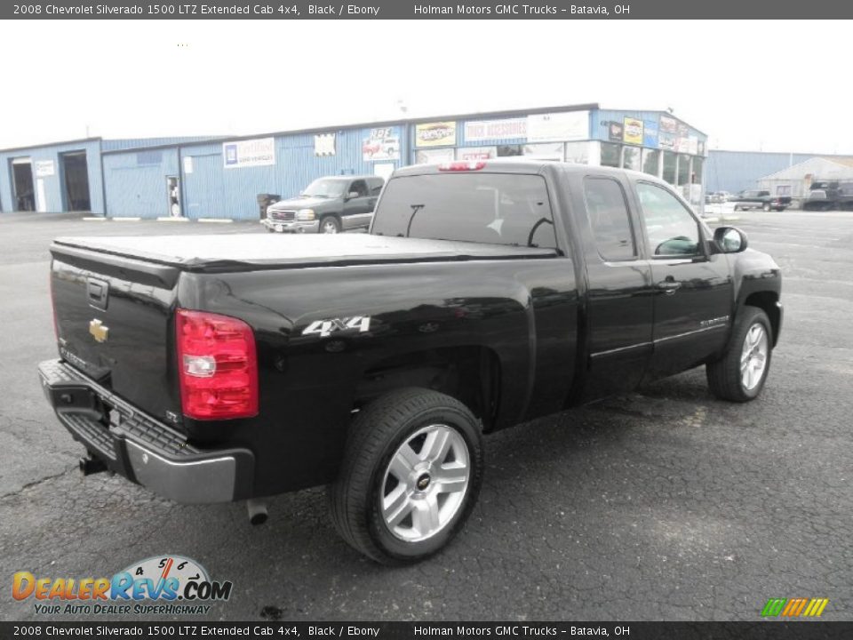 2008 Chevrolet Silverado 1500 LTZ Extended Cab 4x4 Black / Ebony Photo #22