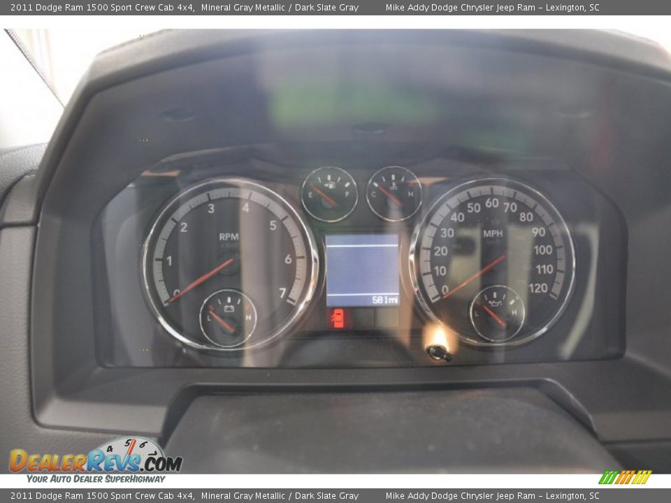 2011 Dodge Ram 1500 Sport Crew Cab 4x4 Mineral Gray Metallic / Dark Slate Gray Photo #15