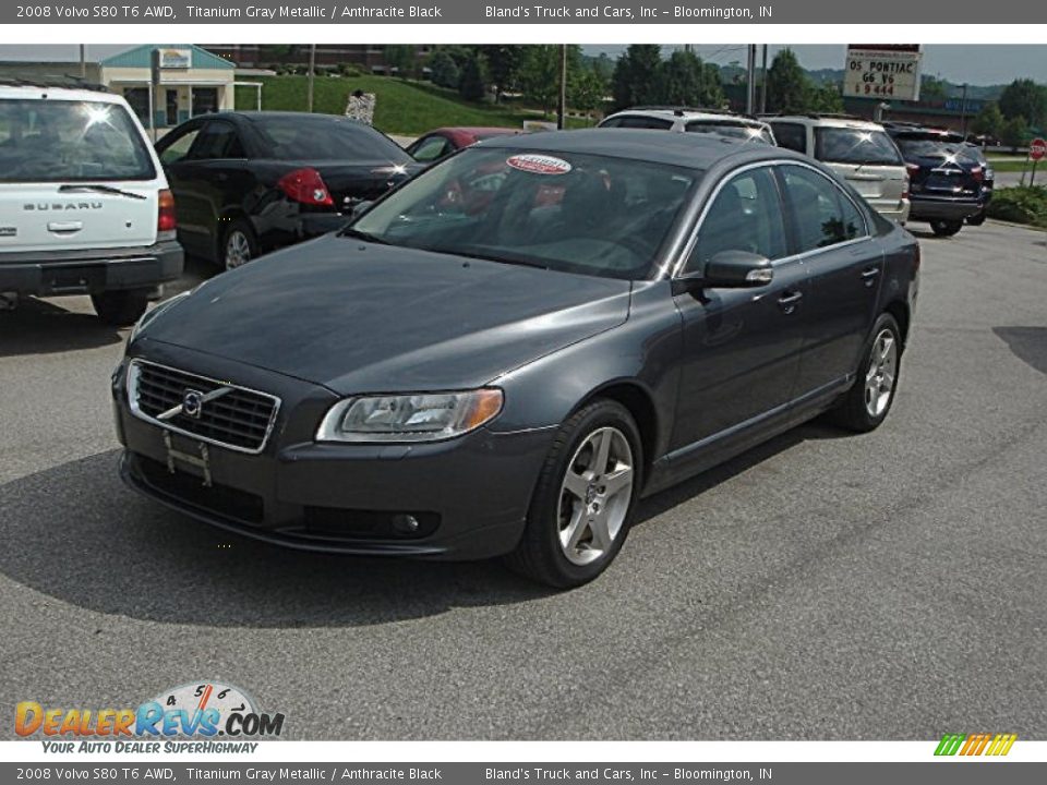 2008 Volvo S80 T6 AWD Titanium Gray Metallic / Anthracite Black Photo #1